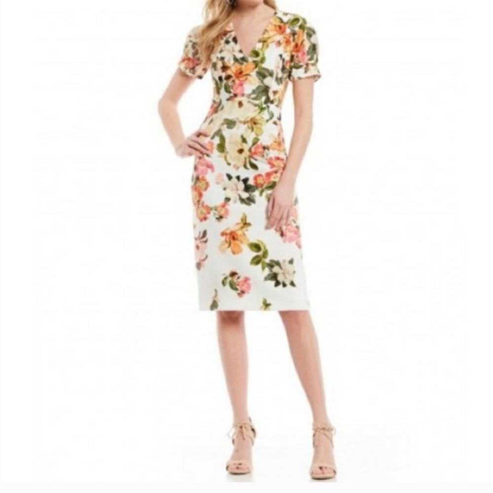 Antonio Melanie Cream Floral Dress Size 4